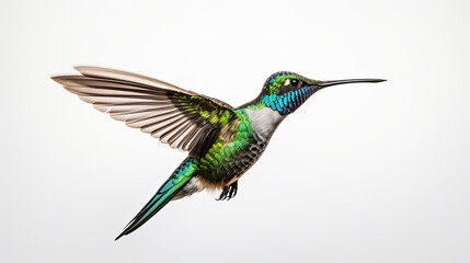 Fototapeta premium Hummingbird Flying. Isolated on white background