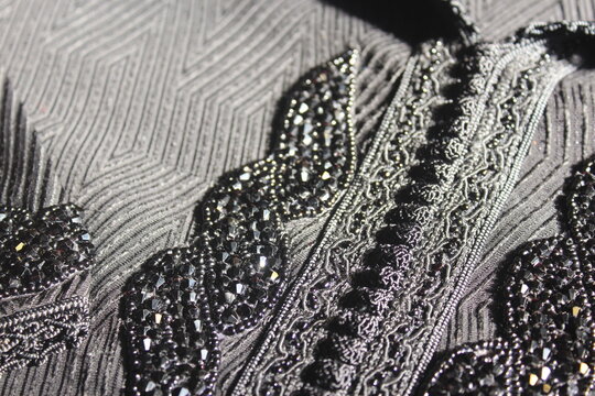 Moroccan Djellaba Embroidery Details. women clothing.