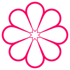 Flower icon isolated on white background.