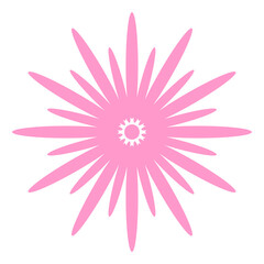 Flower icon isolated on white background.