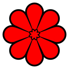 Flower icon isolated on white background.