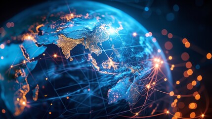 Obraz premium The World in Wireless: Signs of Connectivity Across the Globe