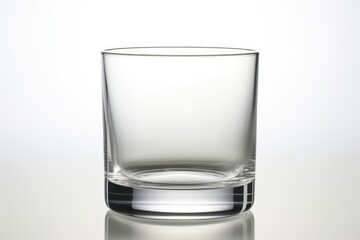 Close-up Empty glass on white background