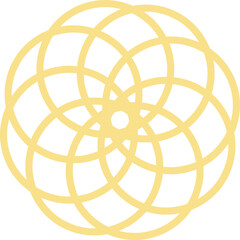 Golden cherry blossom flower element vector
