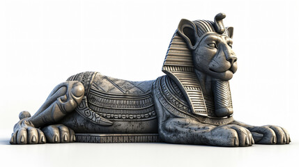 Captivating and mesmerizing, this enigmatic sphinx in 3D style is a true masterpiece of art. With its intricate details and superb rendering, it stands in solitary splendor, inviting viewers