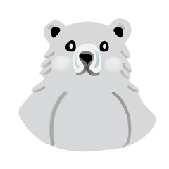 Cute koala face. Hand drawn vector illustration EPS 10. Koala bear cartoon character on white background.