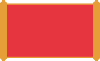 Red chinese frame element vector