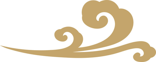 Golden chinese wind element vector
