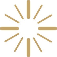 Golden firework element vector