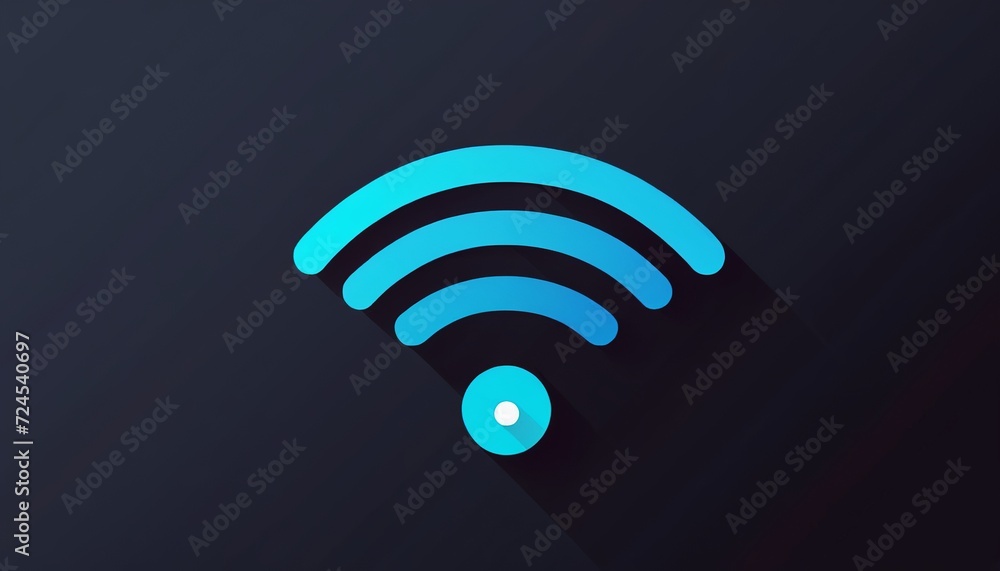 Poster graphic design of wifi internet concept in modern flat style vector