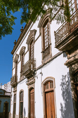 Beautiful Historical House Facade With Iron Balconies