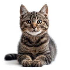 Cat On White Background, Illustrations Images