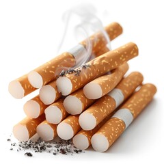 Cigarettes Isolated On White Background