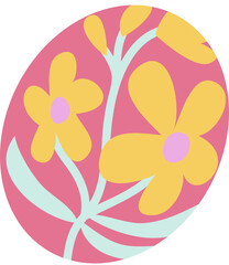 Cute easter egg element vector