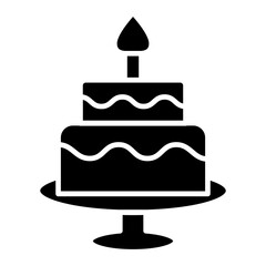 Two Layered Cake Icon Style