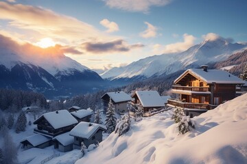 ski resort in the mountains