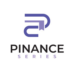 Alphabet letter P with book combination logo concept, Minimalist and modern book logo for education, Letter P vector icon monogram logo