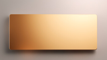 Golden rectangular plate for text
