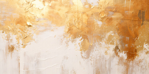 Gold and white grunge concrete wall background