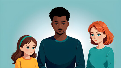 Fototapeta premium human mental health parental and peer expectations vector illustration. concept of psychological problems. Mental disorders, illnesses and Depression, bipolar and ocd psychology health concept.