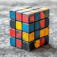Rubiks On White Background, Illustrations Images
