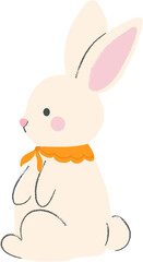 Cute rabbit illustration vector