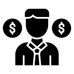 Fototapeta premium Embezzlement Icon Style