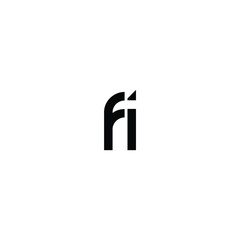 Simple initial letter logo modern FI. Initial Letter I and F Linked. Usable for Business and Branding Logos. Flat Vector Logo Design Template Element.