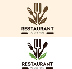 Vector restaurant logo design template