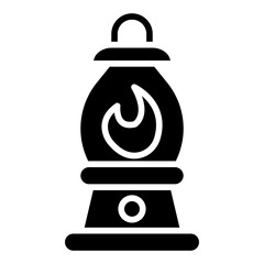 Camping Lamp Icon Style
