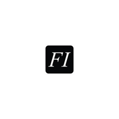 Simple initial letter logo modern FI. Initial Letter I and F Linked. Usable for Business and Branding Logos. Flat Vector Logo Design Template Element.