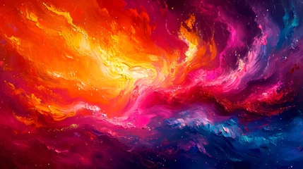 Fototapeten Abstract background of oil paint on canvas. Colorful background. © suwandee