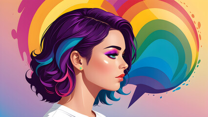human mental pressure health mental health in the lgbtq community. concept of psychological problems. Mental disorders, illnesses and Depression, bipolar and ocd psychology health concept.