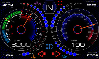 LCD Digital Back-ight Motorcycle Speedometer Tachometer Odometer MotorBike Instrument Scooter Dirt bike.