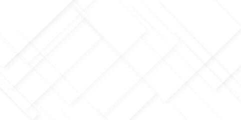 Modern Abstract white background design with layers of textured white transparent material in triangle and squares shapes. White color technology concept geometric line vector background.