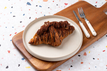 Chocolate cream croissant, croissant, whipped cream, bread, pastry, blueberry, bagel, walnut maple, cream cheese, wine fig, e, sweet potato, chocolate, chocolate, chocolate, pain au , bread, bakery