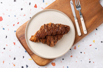 Chocolate cream croissant, croissant, whipped cream, bread, pastry, blueberry, bagel, walnut maple, cream cheese, wine fig, e, sweet potato, chocolate, chocolate, chocolate, pain au , bread, bakery