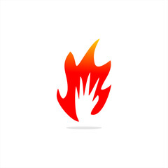 fire vector design, fire symbol, icon, illustration