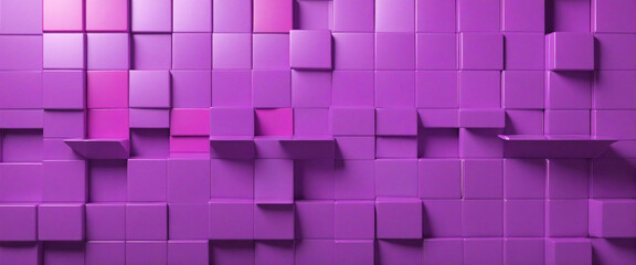 Abstract Background with Cubes, Bright Purple Colored Construction 
