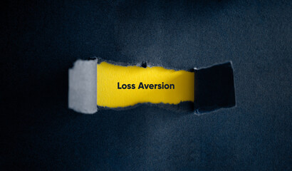 Loss Aversion Banner. Pain of Losing, Decision Bias, Behavioral Economics. - obrazy, fototapety, plakaty