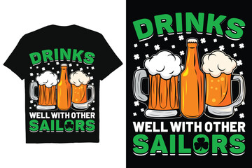 St Patrick's Day T shirt Design Vector, St Patrick's day, Funny St Patrick's Day Shirt, Irish Shirt, St Patrick's day Quotes T-shirt