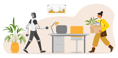 Robot People Recruitment Joint work Office job AI