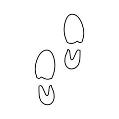 Shoe prints icon vector. Footprints illustration sign. Shoes symbol or logo.