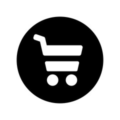 Shopping cart icon vector. Supermarket illustration sign. Shopping symbol or logo.