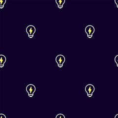 Lamps with flash retro vector seamless pattern