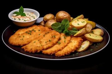 Delicious dish of fish and chips
