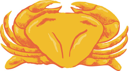 Crab Seafood Retro Illustration