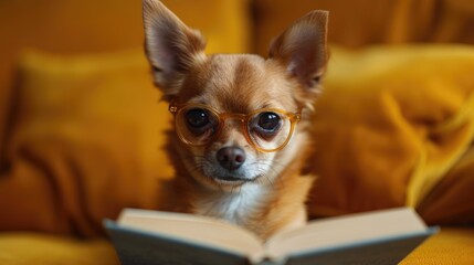 dog_in_glasses_reading_book_chihuahua