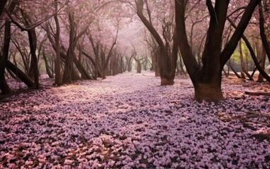 Natural Cherry Blossom Petal Mat