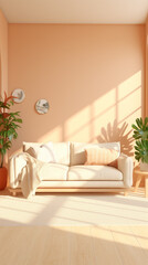 Contemporary Boho Interior with Sunlit Ambiance and Earthy Hues